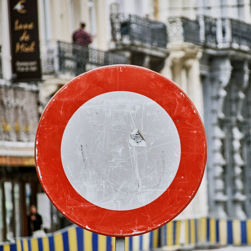 señal de circulación prohibida