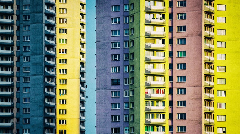Edificios de colores